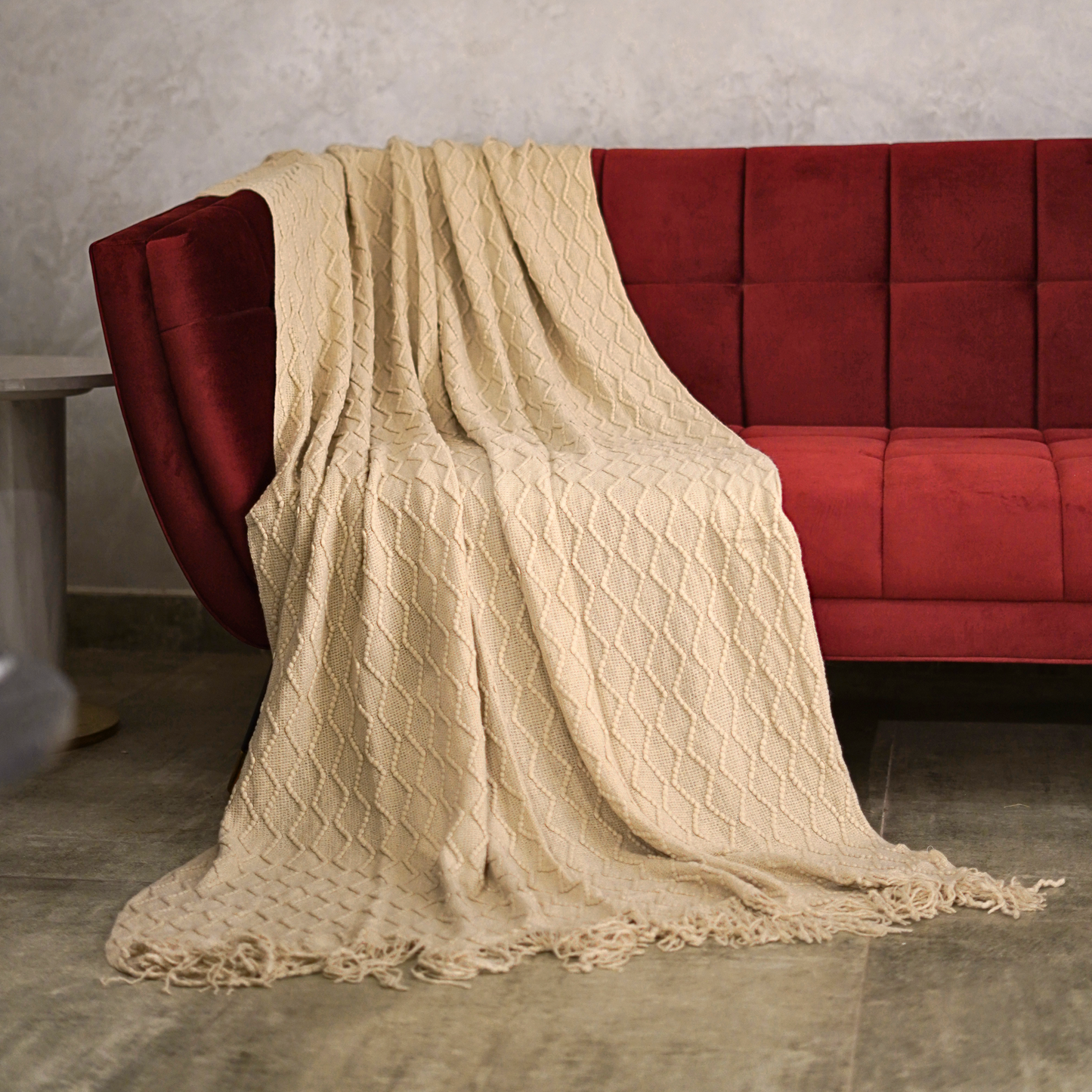 S404 - Beige Throw