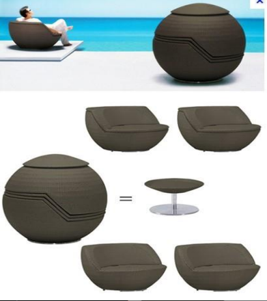 z Eye Ball Grey Furniture Set