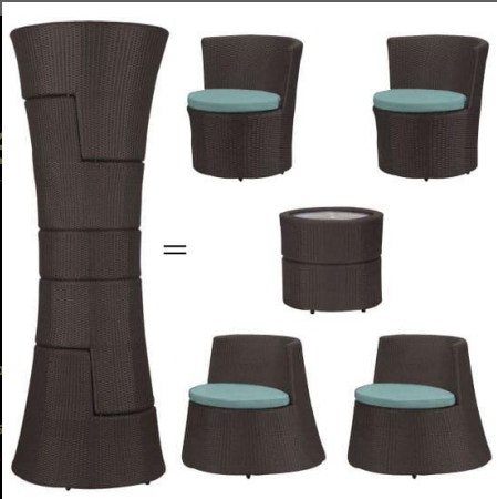 z High Tower Brown Chair Set of 2